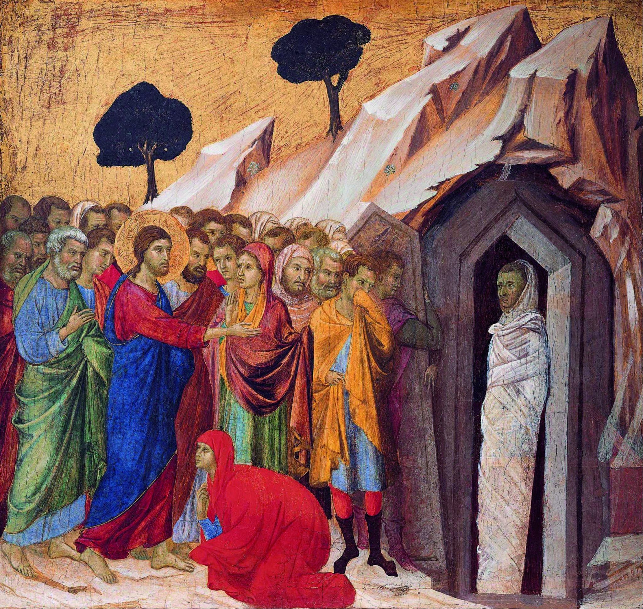 46 Duccio di Buoninsegna The Raising of Lazarus