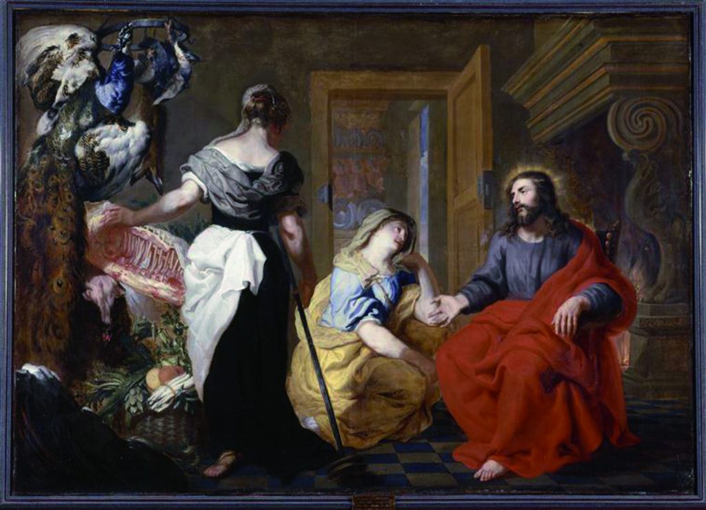 jesur chez Marthe et marie. vers 1650 Musée des Beaux-Arts de Valenciennes. Erasmus Quellin le Jeune.