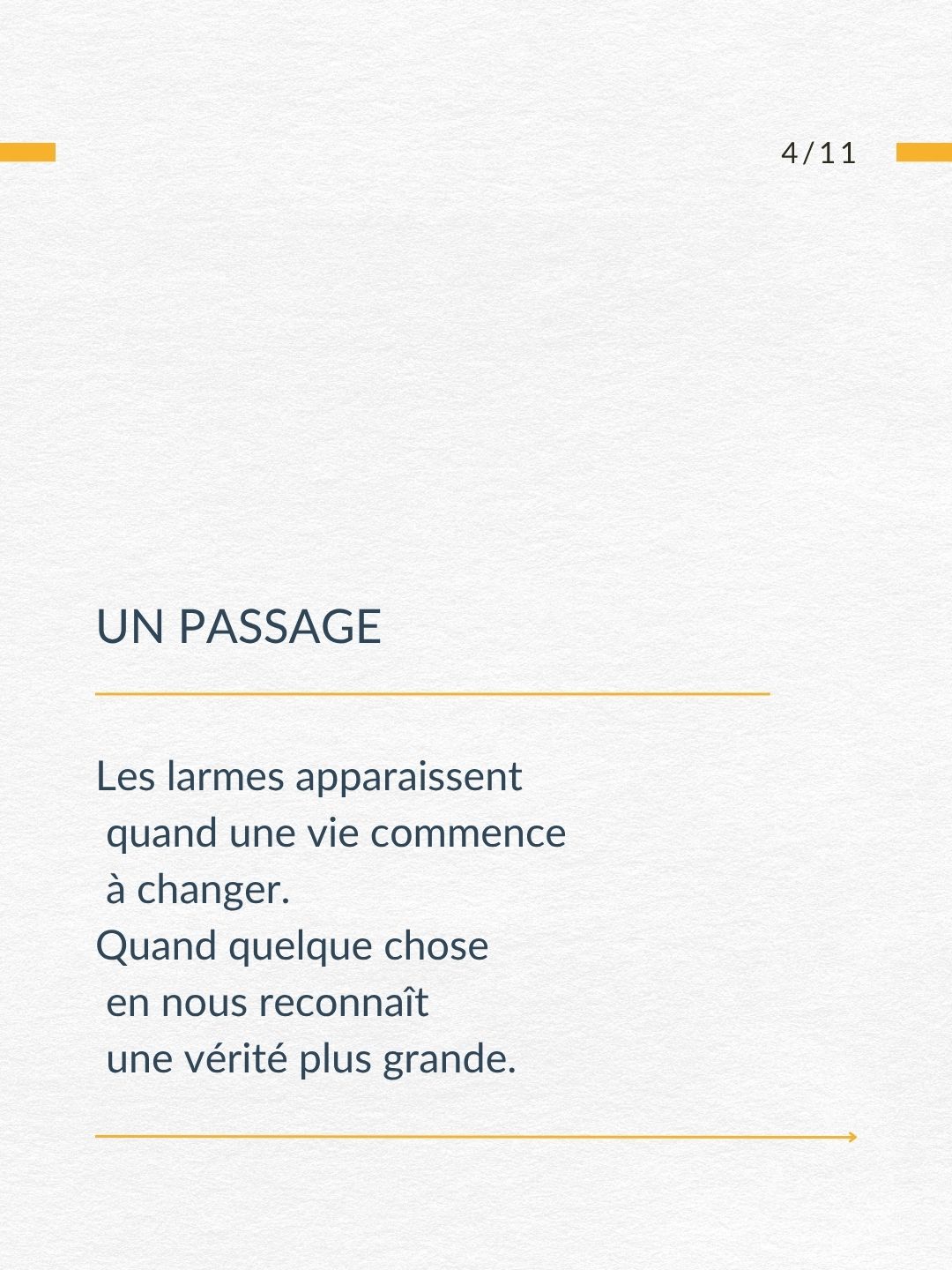 Un passage larme