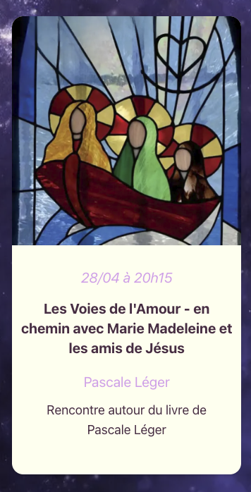affiche présentation et dédicace livre Les voies de l'amour de pascale léger.