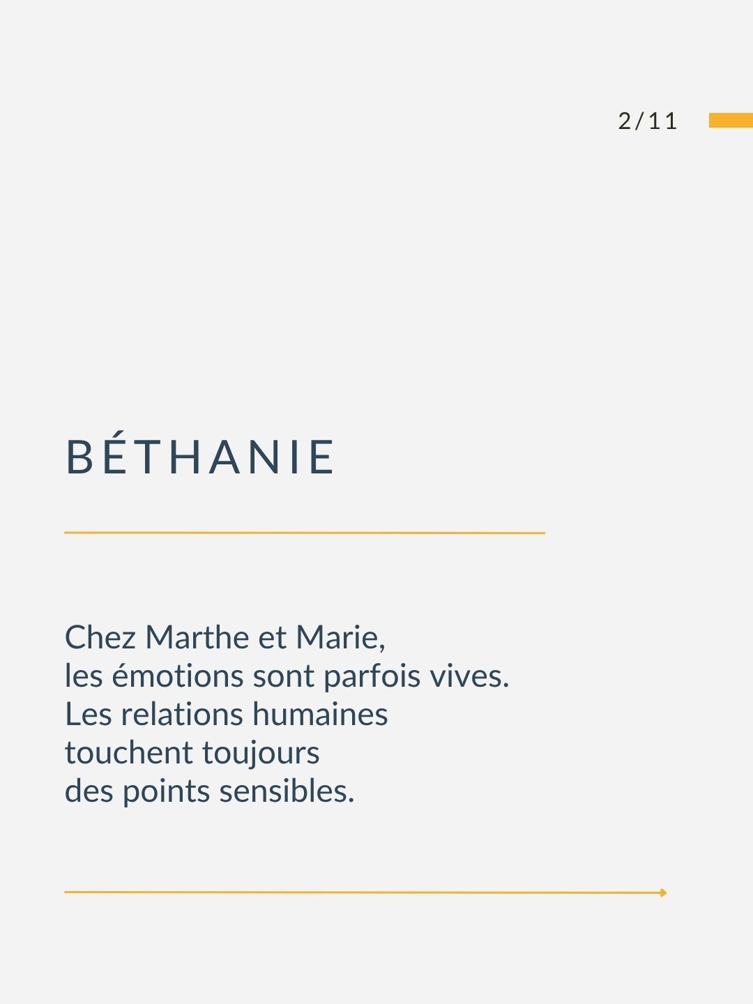 Béthanie : Mot de la semaine Pascale léger détresse et compassion