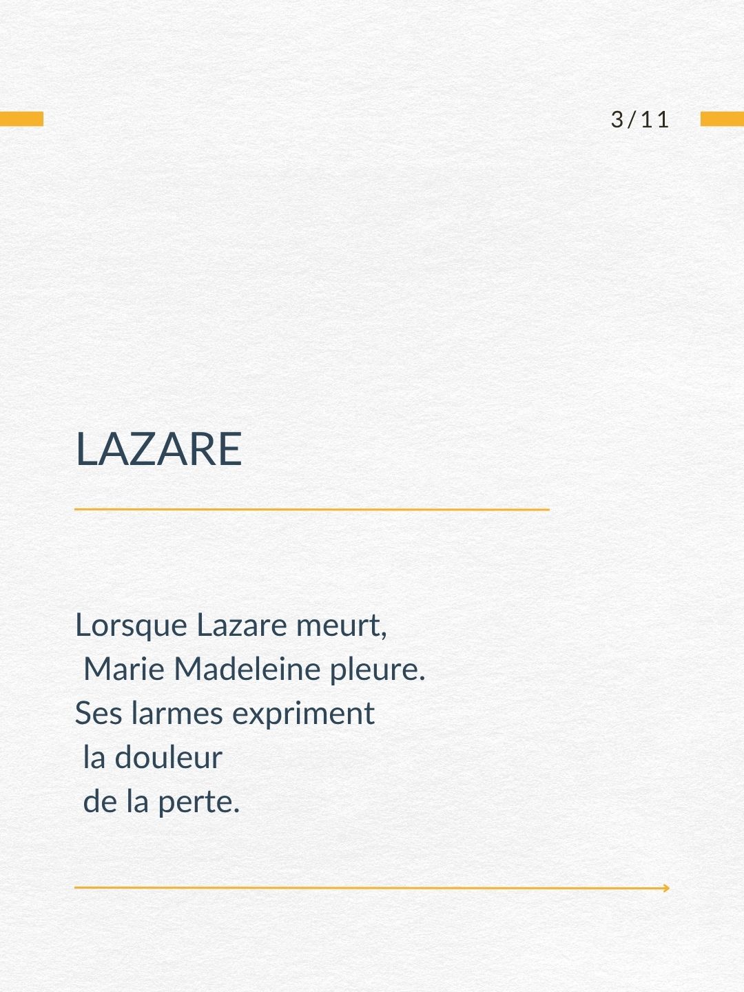 Lazare : Mot de la semaine Pascale léger détresse et compassion