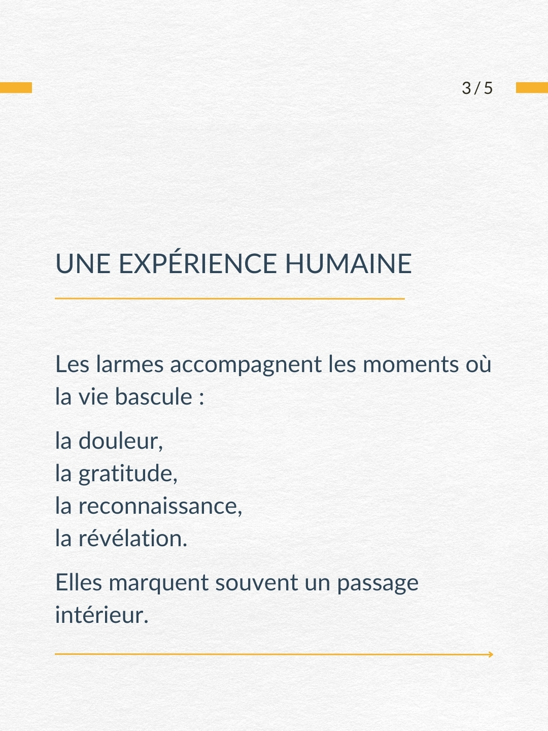 Larme – expérience humaine