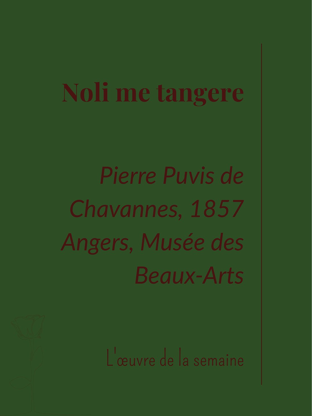Marie Madeleine du tombeau au jardin 91 Noli me tangere pierre puvis 1857
